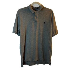 Polo Ralph Lauren Men's Gray Polo Shirt Size M Short Sleeve Soft cotton stretch